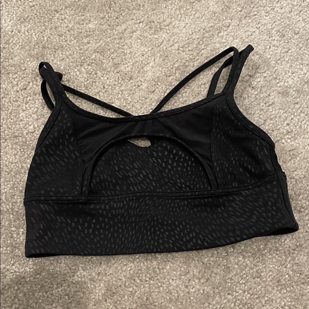 Black Strappy Sports Bra Lululemon